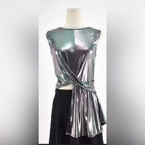 Topshop Metallic Sleeveless Top